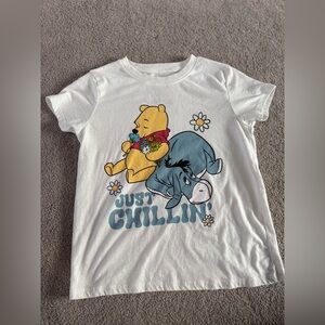 Disney White T-Shirt with Pooh and Eeyore Graphic